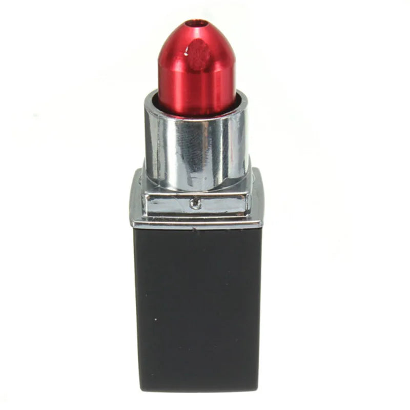 1pc Lipstick Portable Smoking Pipes Metal Tobacco Weed Pipe Magic Novelty Gift for Men/women Hookah Grinder Narguile Cigarette