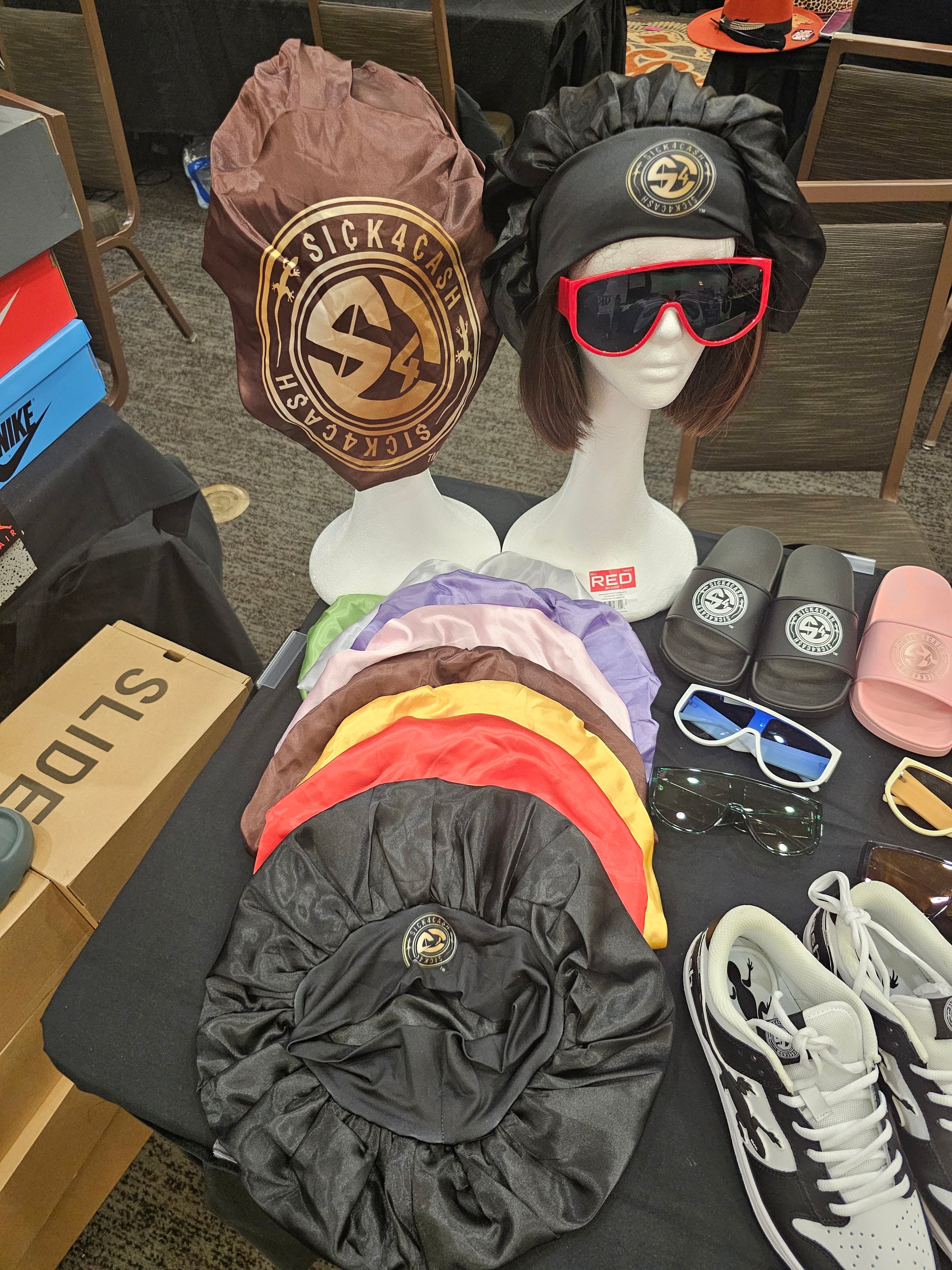 SICK4CASH® Designer Bonnets – Luxe Streetwear Wraps for Crown Protection & Style