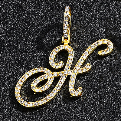 Hip hop accessories grass letter pendant melon seed buckle Cuban chain accessory