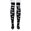 Halloween Black White Long Knee High Socks Costume Masquerade Carnival Cosplay Soft Wind Thigh Stockings Over The Knee