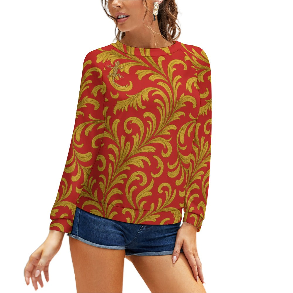 Raglan round neck sweater