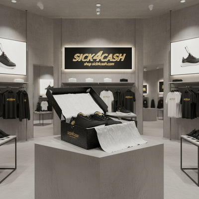 Black and gold sneaker