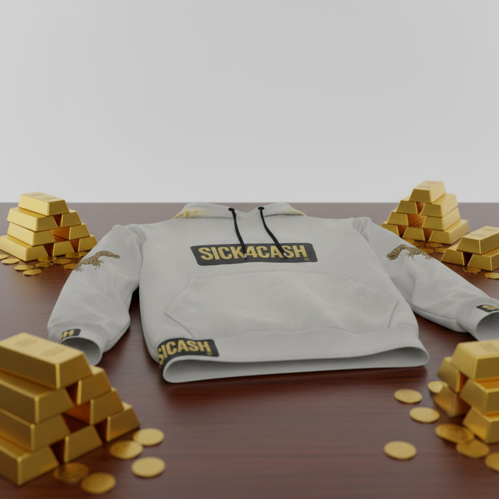 Gray Hoodie with black