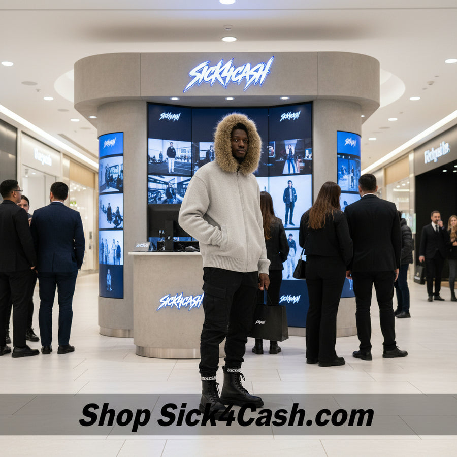 Warm cozy jacket with fur white