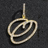 Hip hop accessories grass letter pendant melon seed buckle Cuban chain accessory