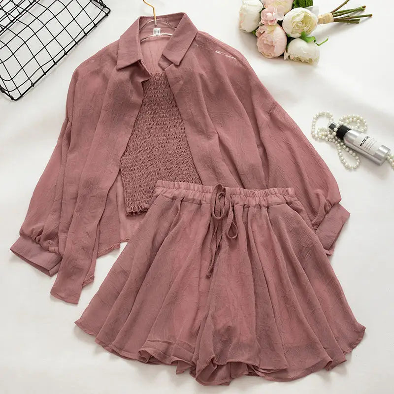 3-piece Sun Protection Chiffon Jacket