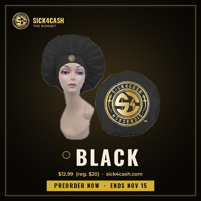 SICK4CASH® Designer Bonnets – Luxe Streetwear Wraps for Crown Protection & Style