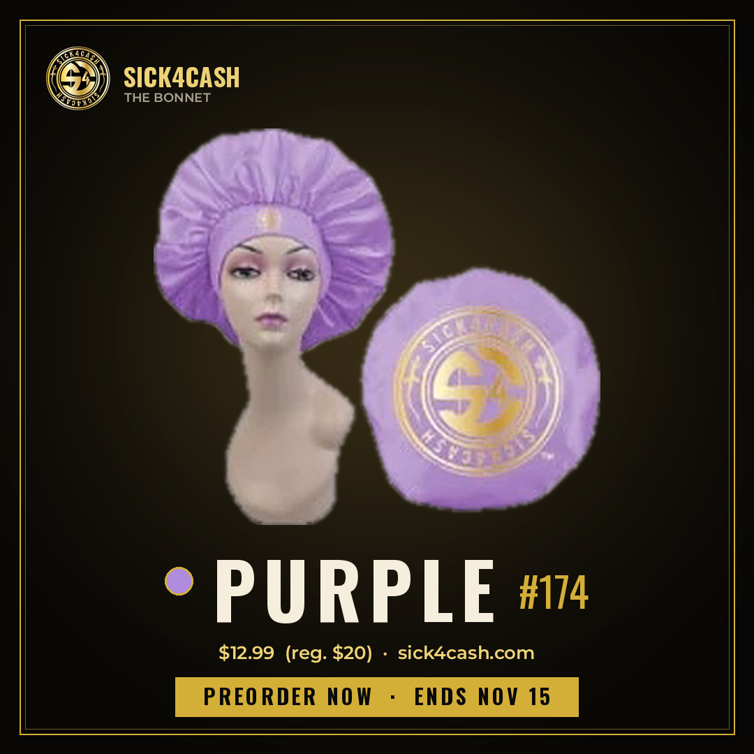 SICK4CASH® Designer Bonnets – Luxe Streetwear Wraps for Crown Protection & Style