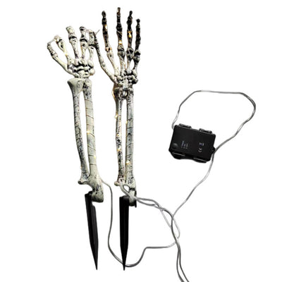 Halloween Ghost Hand Floor Lamp Led Copper Wire Light String Luminous Skull Hand Ghost Festival Layout Props