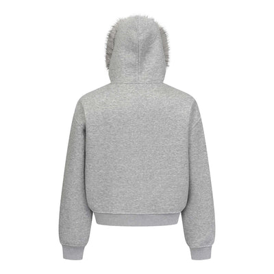 Trendy Loose Urban Streetwear Patchwork Minimalist Zip-Up Hooded