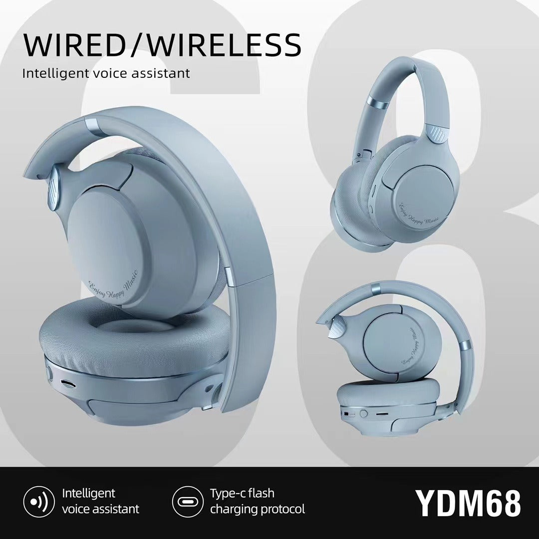 YDM68 Wireless Bluetooth Gaming Headset – Heavy Bass Sound with Built-In Mic