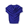Slant shoulder top short sleeved T-shirt