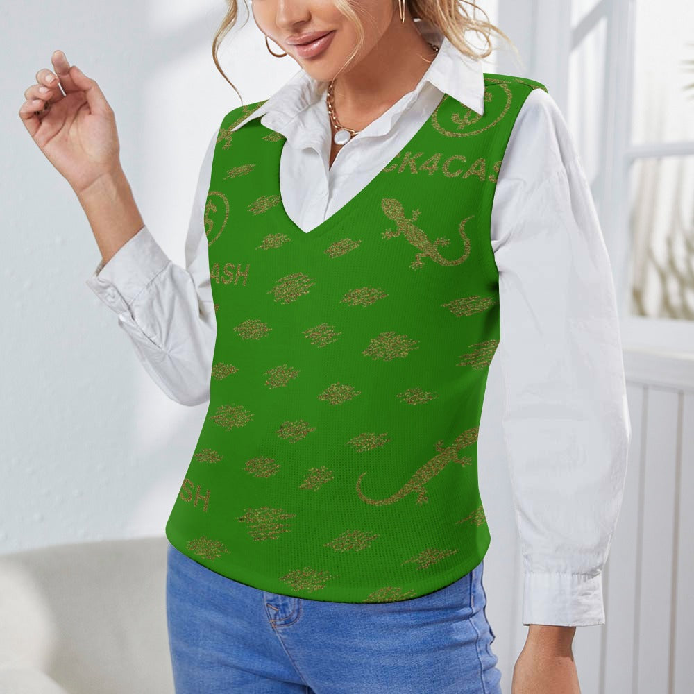 Women's Long Sleeve Button Knit Vest