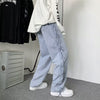 Loose straight tube slimming strap design with wide leg pants