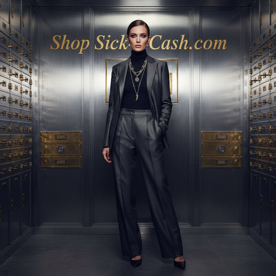 Multistrand necklace with beads and pendants on a white background