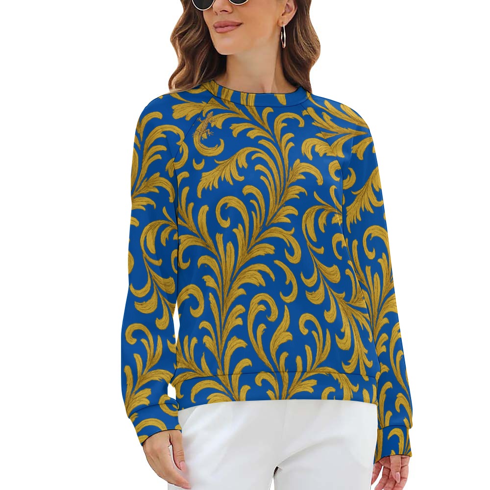 Raglan round neck sweater