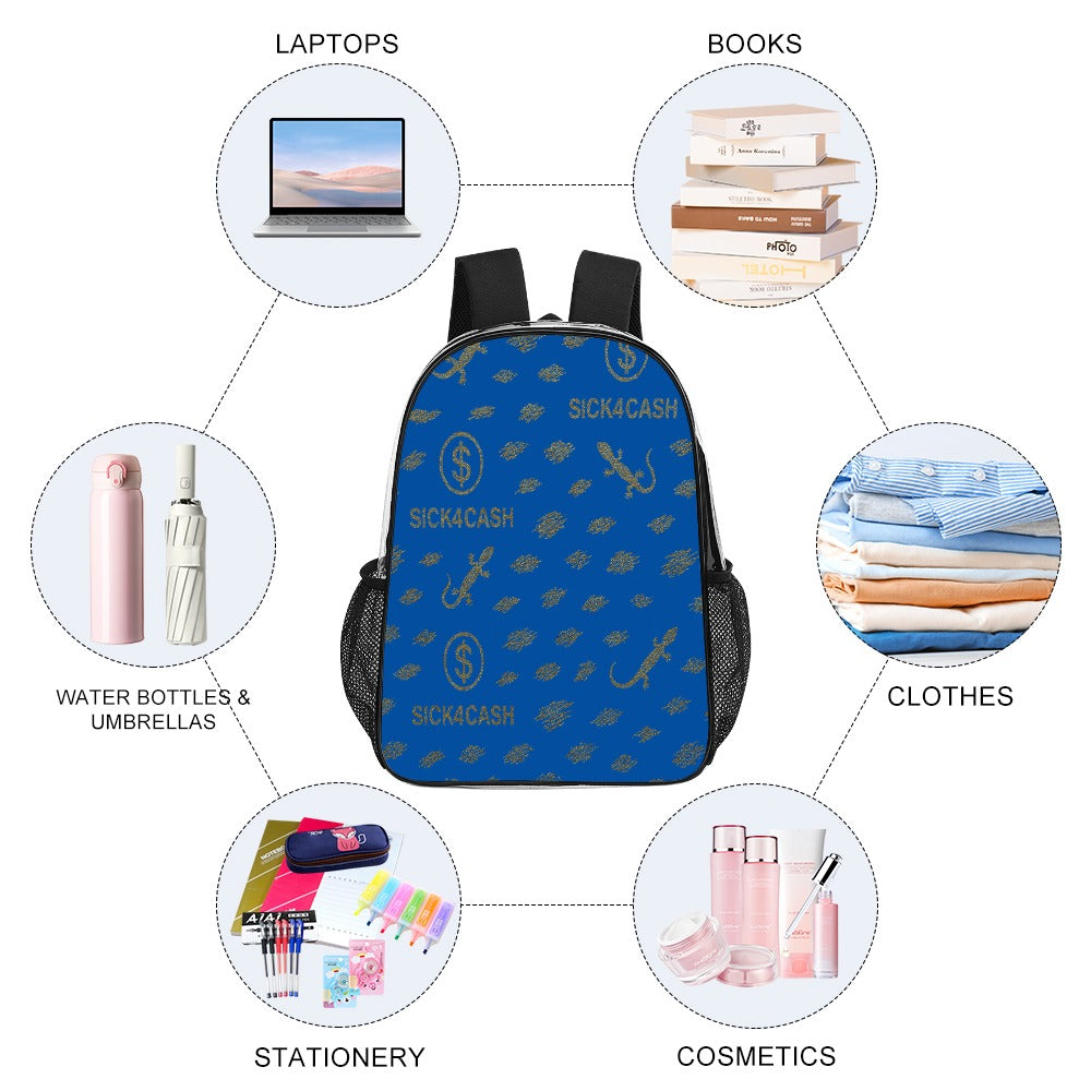 Sick 4 Cash Monogram Transparent Bag 17" — New Drop. No Secrets. All Hustle.