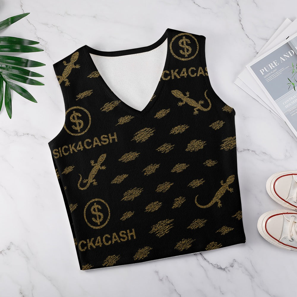 Women's Long Sleeve Button Knit Vest