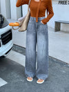 Original Denim Pants Women High-Grade Narrow Loose Slim Straight Long Pants
