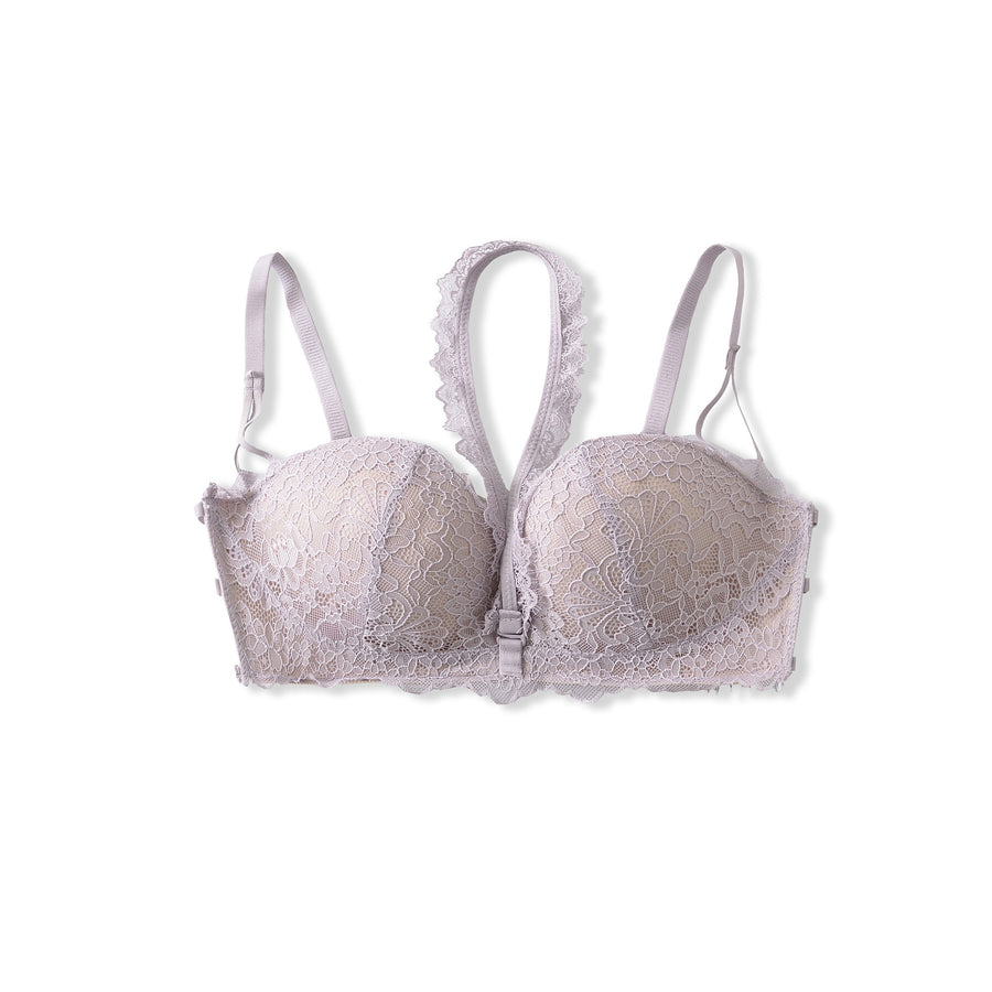 Women Lace Neck Strap Suspender Bra Set – Sculpted Seduction with a Soft Edge