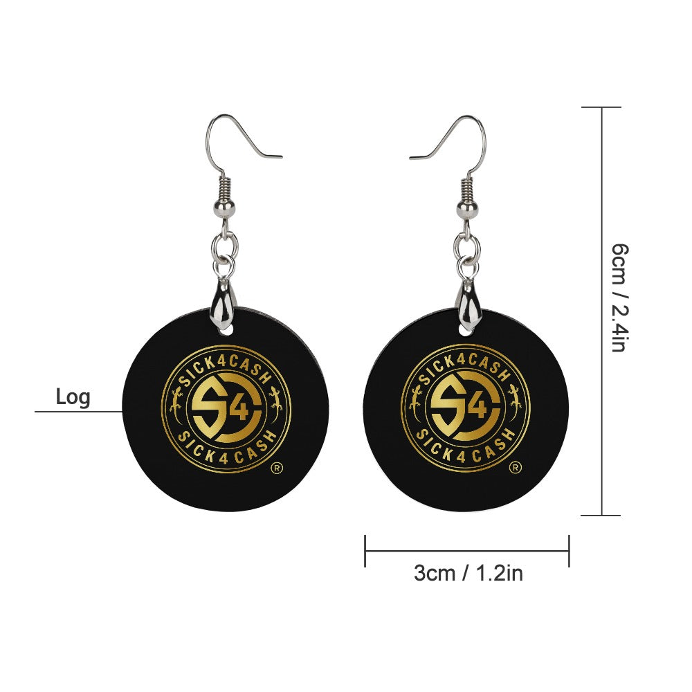 S4C Wooden earrings pendant