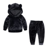 S4CChildren's Clothing Boys And Girls Suits Sports And Leisure Gold Velvet Two-Piece Children's Clothes