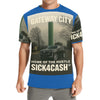 SICK4CASH® “QUE” All-Over Print Tee — Men’s Crew Neck