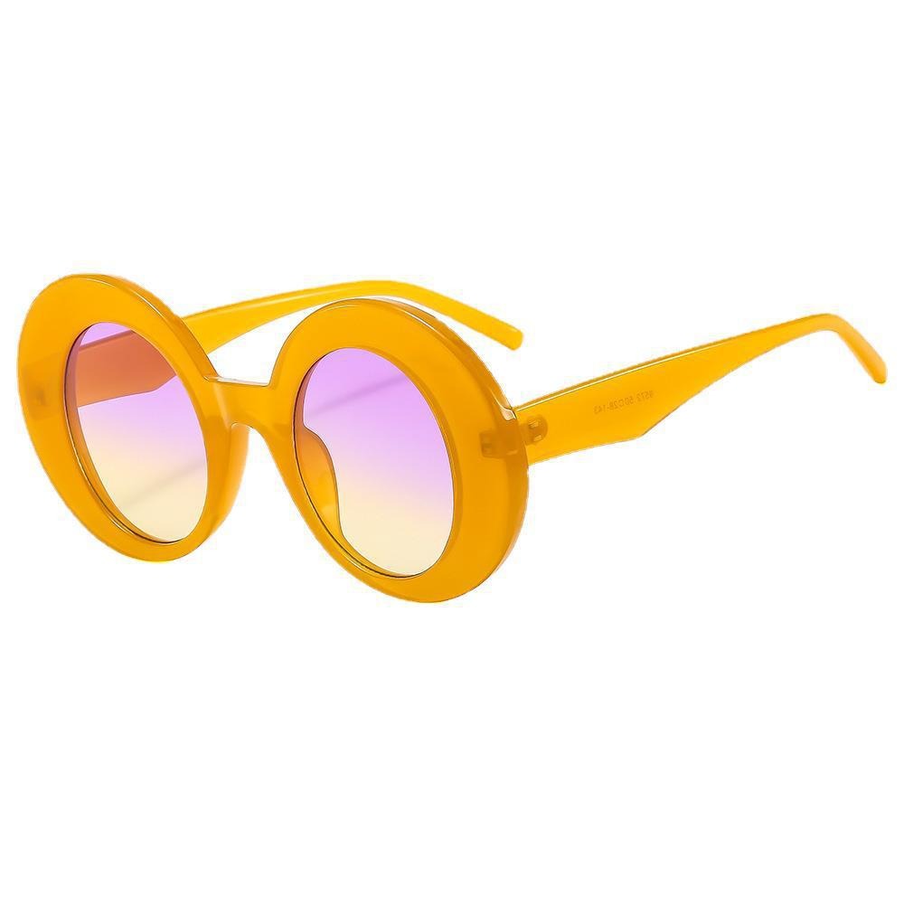 New Fashion Large Frame Round Sunglasses for Men and Women