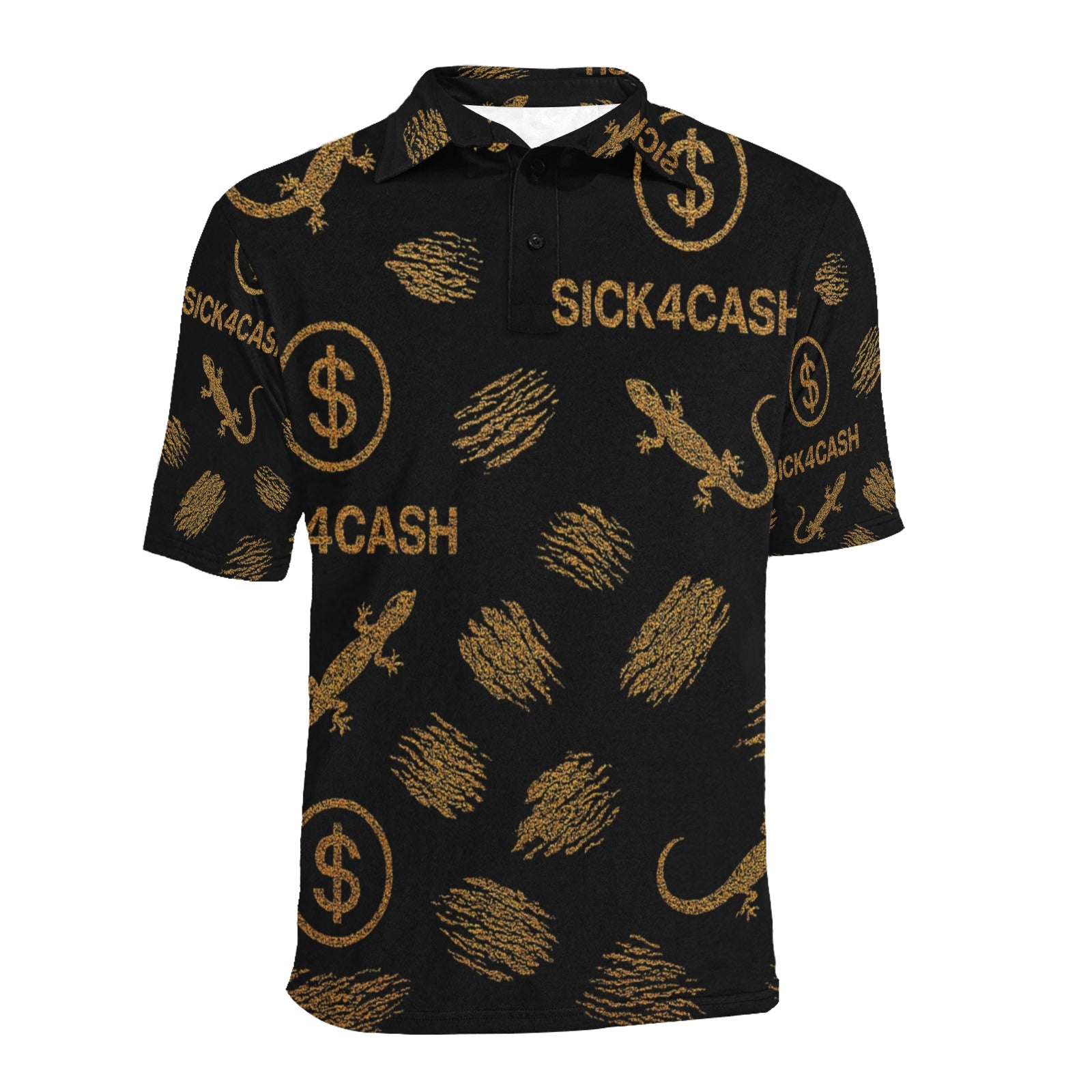 Men's All Over Print Polo Shirt (T55)