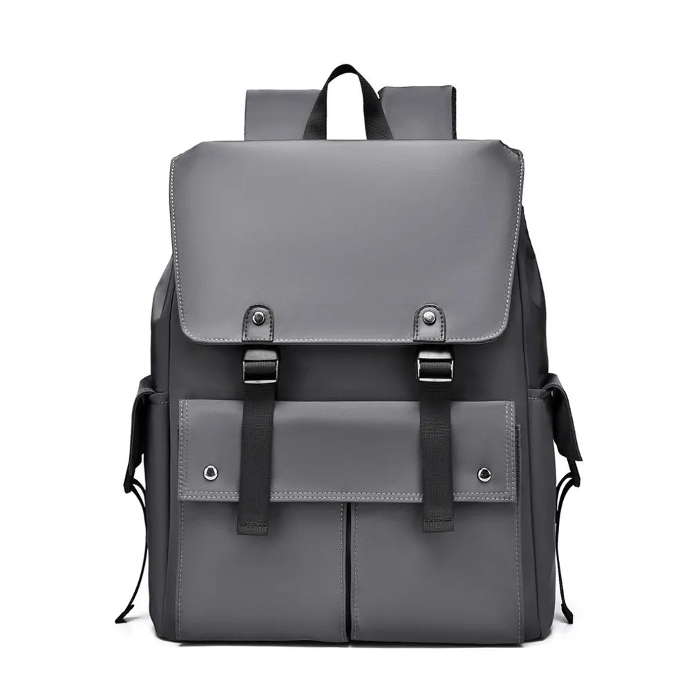 PU Leather Multi-Pockets Adjustable Strap Backpack