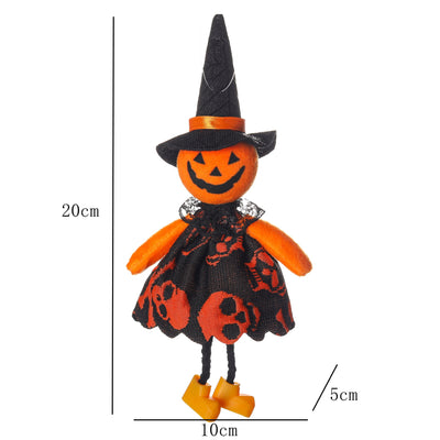 Halloween Decoration Supplies Ghost Festival Creative Cartoon Pumpkin Witch Pendant Children's Party Props Supplies