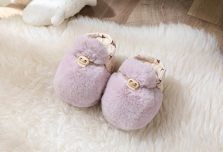 Warm Fur Baby Step Shoes – Plush Winter Footwear for Newborns & Toddlers