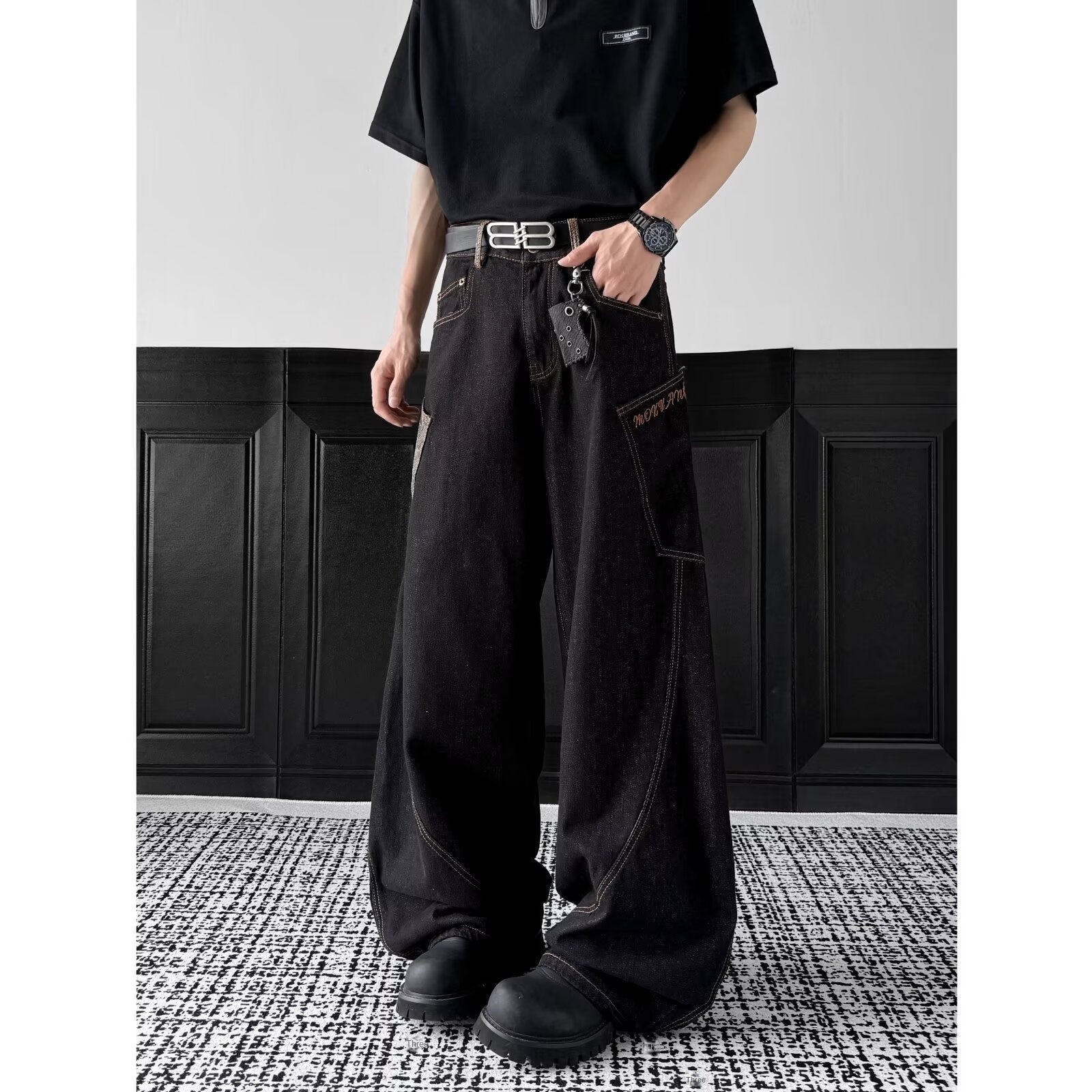 Men’s Black Denim Pants – Sleek, Rugged, Always On Point