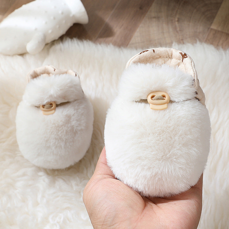Warm Fur Baby Step Shoes – Plush Winter Footwear for Newborns & Toddlers
