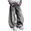 Splashing ink to wash jeans for men and women in spring