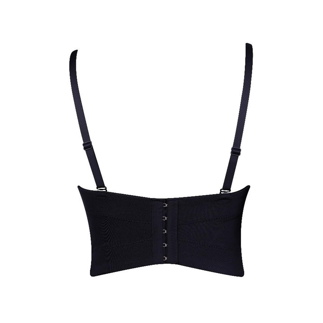 Women Rinestones and Diamond Lace Trim Bra