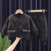 S4C Winter Boys Clothing Sets Alphabet Fashion Warm Coat And Pants 2Pcs Boys Suits Birthday Gifts New Kids Clothes