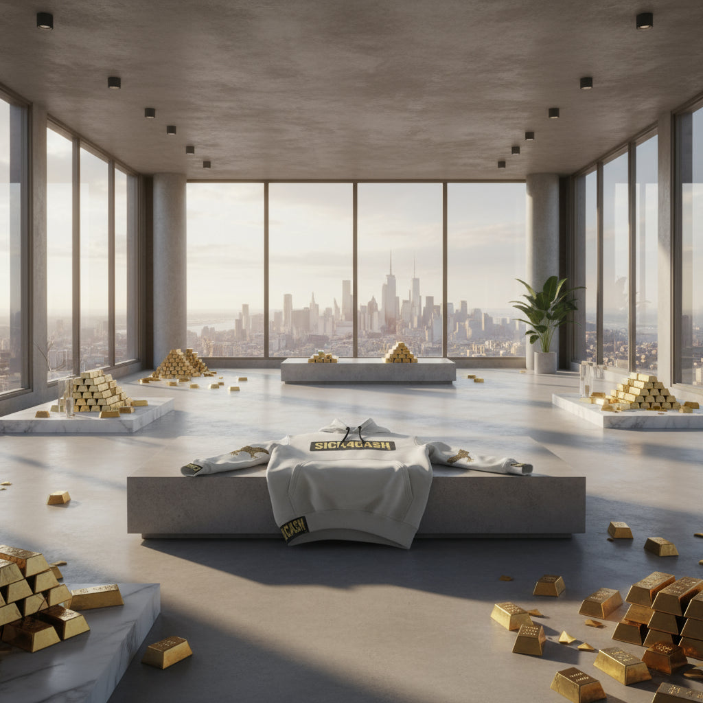 White and Gold Hoodie