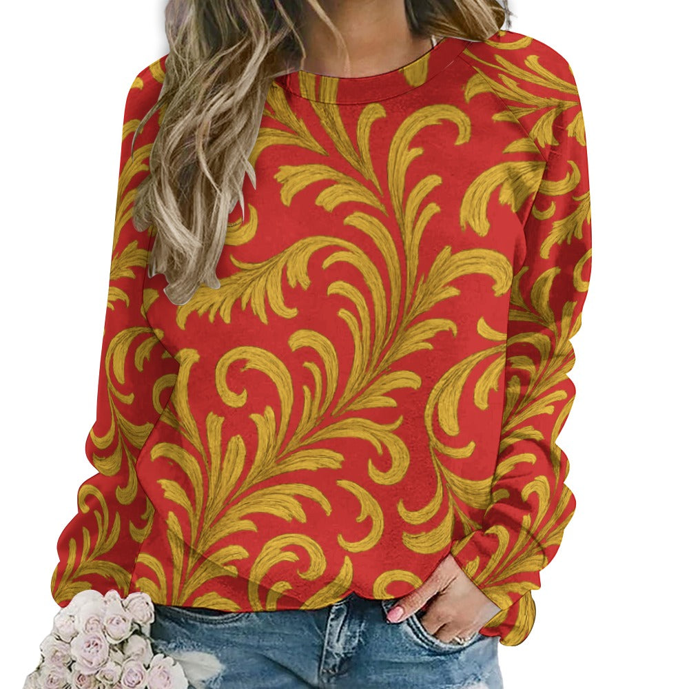 Raglan round neck sweater