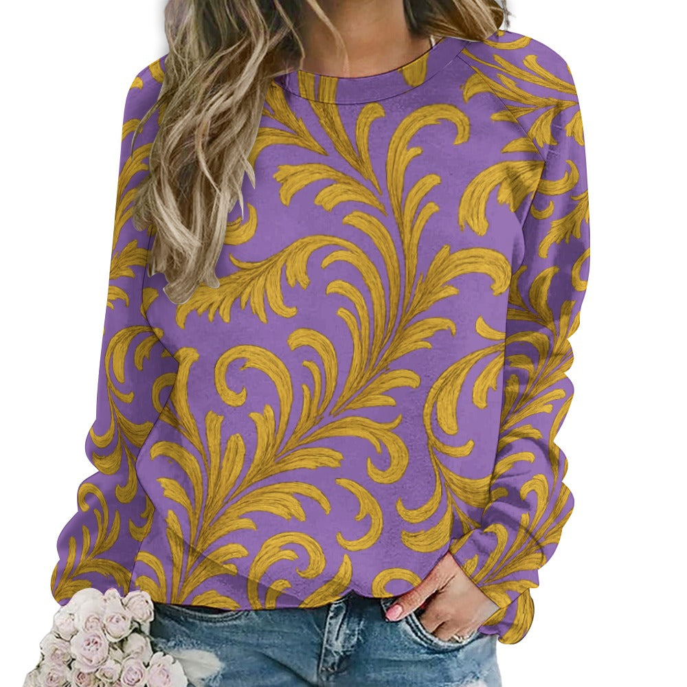 Raglan round neck sweater