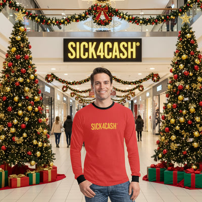 SICK4CASH long sleeve tee in black - back view