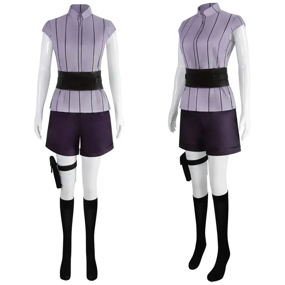 Hyuga Hinata Cosplay Costume Set – Women’s Ninja Outfit with Purple Wig for Halloween & Carnival - Limited Holiday Drop