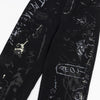 Graffiti washed denim jeans for men and women