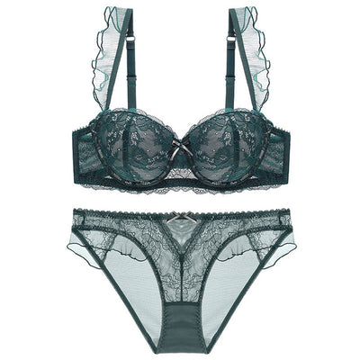 3/4 Cup Push-Up Bra & See-Through Panty Set – Summer Confidence, All-In-One
