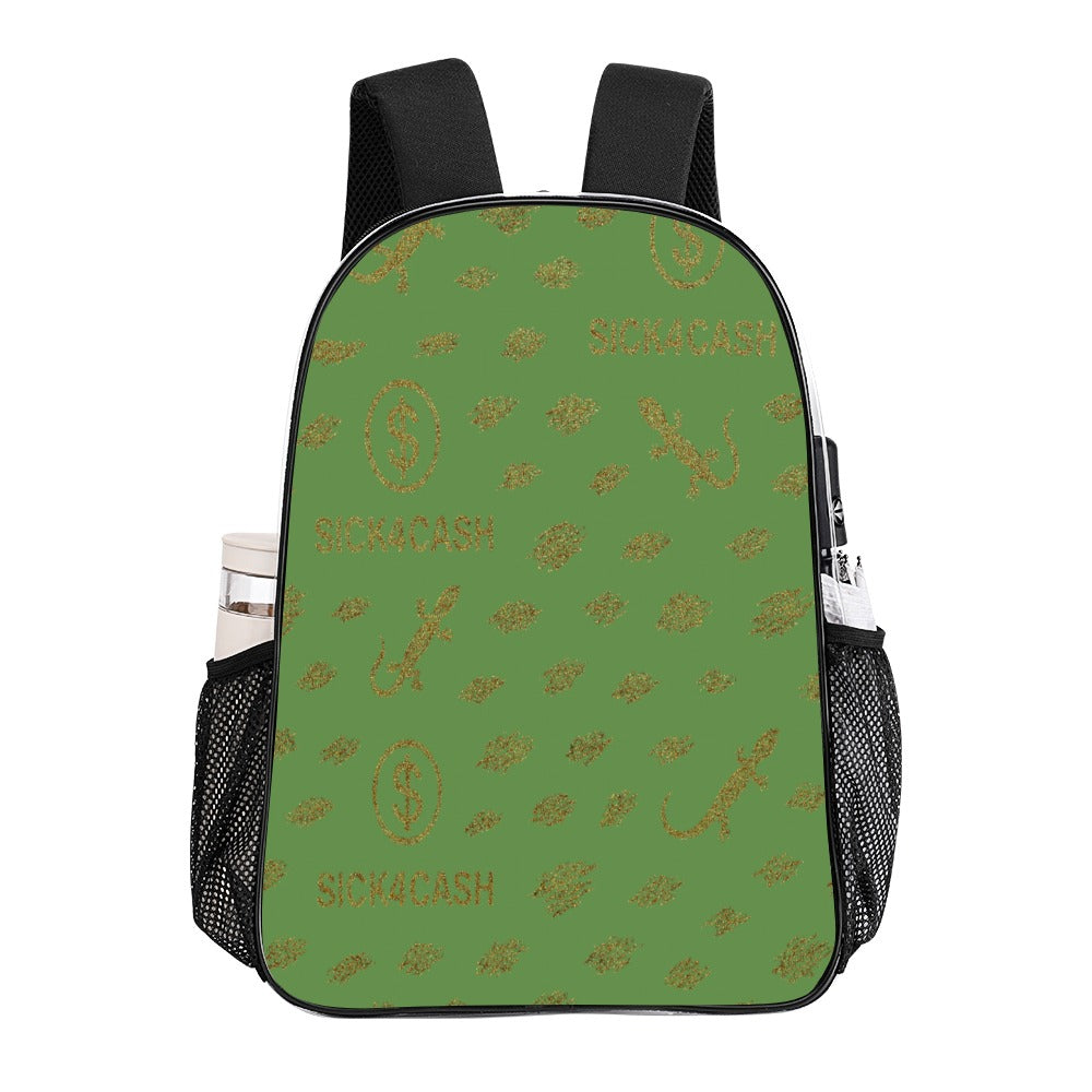 Sick 4 Cash Monogram Transparent Bag 17" — New Drop. No Secrets. All Hustle.