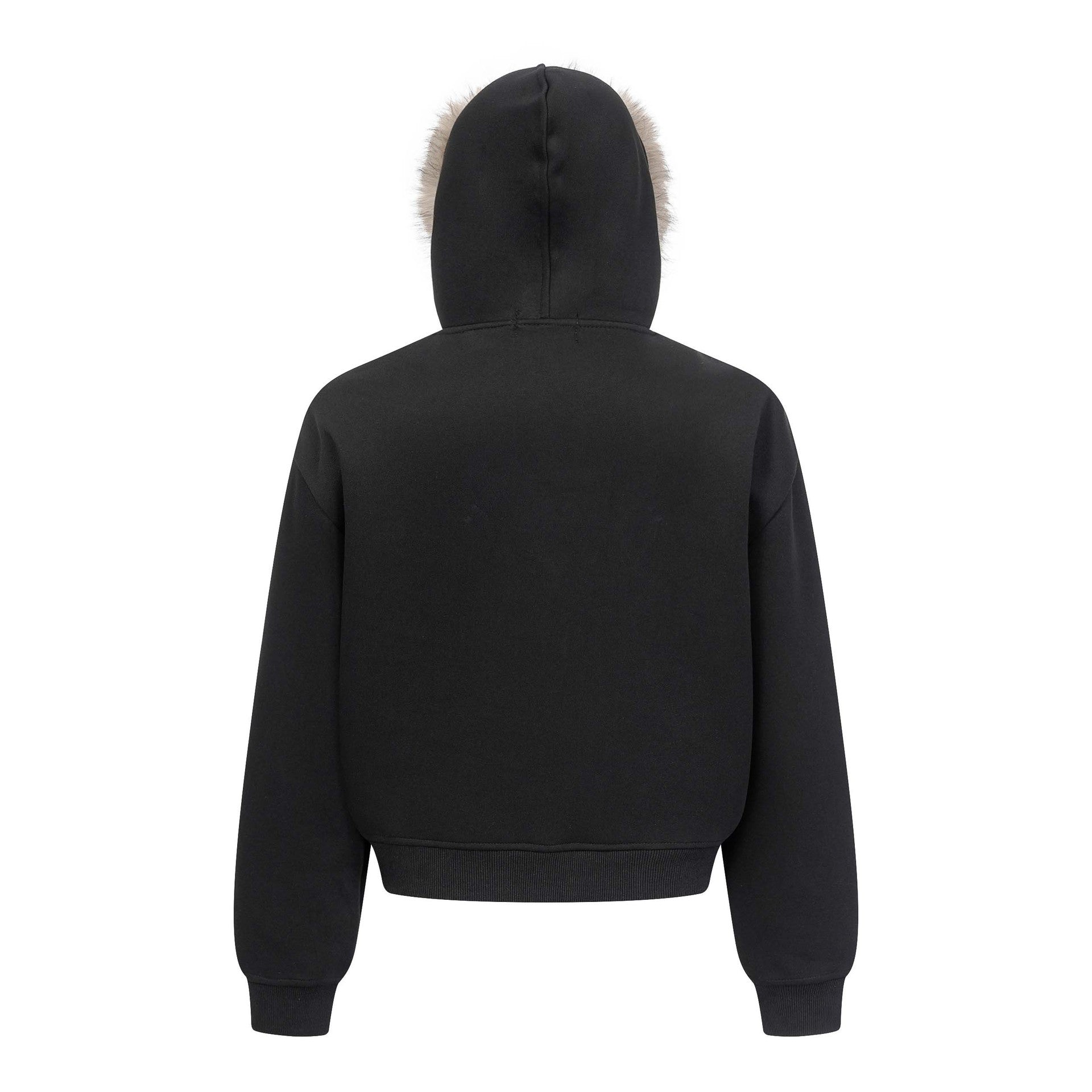 Trendy Loose Urban Streetwear Patchwork Minimalist Zip-Up Hooded