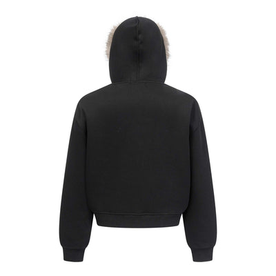 Trendy Loose Urban Streetwear Patchwork Minimalist Zip-Up Hooded