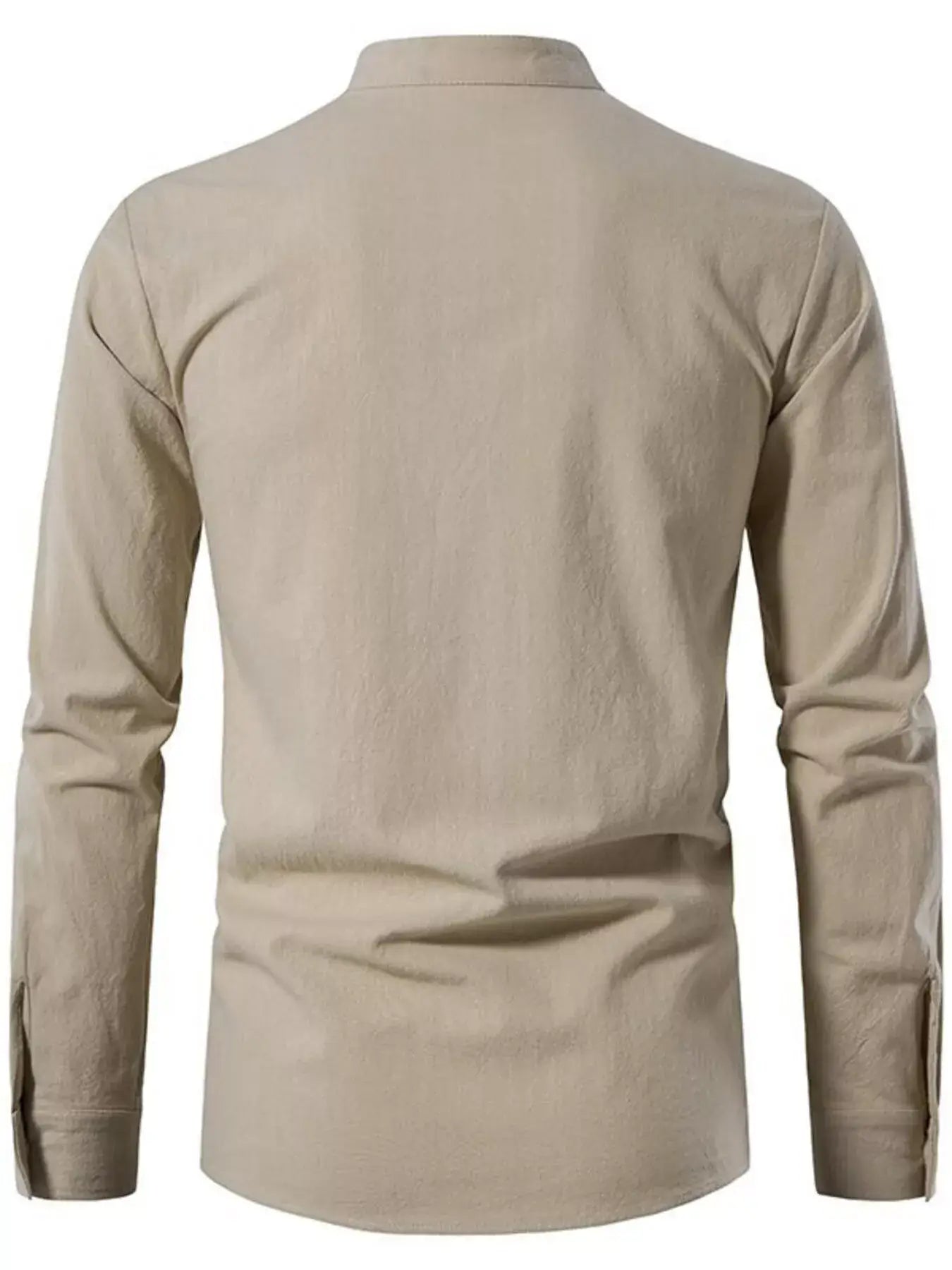 Beige long-sleeve shirt on a white background