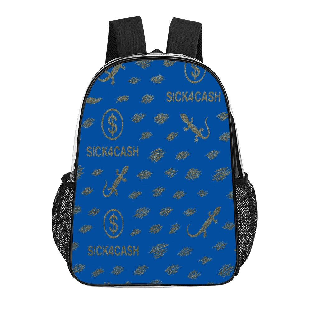 Sick 4 Cash Monogram Transparent Bag 17" — New Drop. No Secrets. All Hustle.