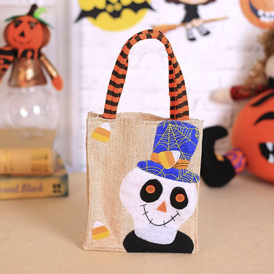 Halloween Carrier Bag Pumpkin Ghost Pattern Bag Candy Gift Holder Shopping Bags